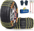 Snow Tire Chains for Car SUV Pickup Trucks, Universal Car Snow Chains, Snow Traction for Tires, Fit for Tire Width 195 205 21