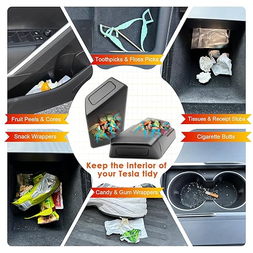 for Corolla Cross Trash Can for 2022-2025 Toyota Corolla Cross Small Car Trash Bin for Side Front Door Mini Trash Garbage Bin w/Lid for Toyota Accessories (Corolla Cross Left & Right Side)