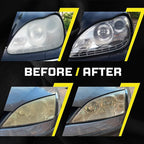 3-Step Headlight Restoration Kit – Removes Yellowing, Haze & Oxidation | No Tools Needed | Lasts Up to 2 Years | for All Vehi