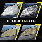 Headlight Restoration Kit – Oxidation & Yellowing Remover with UV Sealant | Wipes + 2000/3000 Sanding Discs + 3” Holder, Glov
