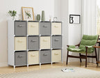 HOMIDEC Closet Organizer, 12-Cube Closet Organizers and Storage, Portable Closet Shelves, Clothing Storage (White)
