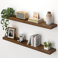 Heimlove 36 Inch Floating Shelves for Wall,Mounted Storage & Display Wood Shelves with Invisible Brackets,Hanging Shelf for B