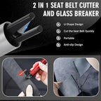 [4 Pack] 2026 Upgraded Safe Hammer Window Breaker Seatbelt Cutter, 2-in-1 Car Hammer Glass Breaker Seatbelt Cutter Emergency 