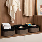 OIASKET Storage Baskets for Organizing 3 Pack, Woven Baskets for Shelves, Closet Organizer Bins Empty Gift Basket Toy Storage