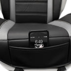 FH Group Car Seat Covers Front Set Gray Black Faux Leather Car Seat Cushions - Car Seat Covers for Low Back Seat, Universal F