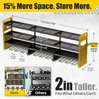 Large 49''W Power Tool Organizer Wall Mount | 620lbs Garage Storage Rack with 12 Cordless Drill Holder | 4-Tier Heavy Duty Ut