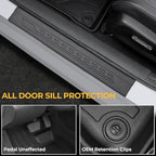 Floor Mats for Honda Civic 2016-2021, All Weather Floor Mats Trunk Cargo Liner and Door Sill Guards Accessories, Full Coverage Set (Fit Sedan Models)