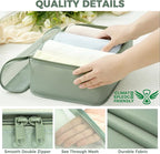 BAGAIL 9 Set Packing Cubes with Packing List Luggage Packing Organizers for Travel Accessories (Matcha Green)