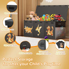 Extra Large Toy Box Chest, Collapsible Sturdy Toy Storage Organizer Boxes Bins Baskets Dinosaur Kids Toy Chest Bin with Lids 
