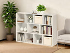 Whitmor 11 Cube Storage Organizer, 4 Tier Stackable Bookcase, Open Storage Display Bookshelf, Storage Cabinet for Living Room