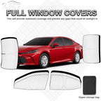 KMF 6pcs Thicken Sun Shades for 2025 2026 Toyota Camry Accessories,Full Car Window Covers Sunshade for Windshield Side Rear, UV Block Sun Visor and Privacy Blackout for Camping Outdoor