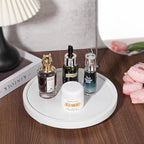 Round Decorative Tray Wood Bathroom Counter Organizer Farmhouse Kitchen Decor Wooden Riser for Soap Dish, Perfume, Candle, Sp