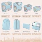 Shacke Packing Cubes for Travel 8 Set - Premium Luggage Organizer Bags - Versatile Travel Organizer for Women and Men - Optim