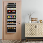 Univivi Hanging Storage Organizer Nursery Closet Cabinet Baby Storage with 5 Large Compartments 6 Side Pockets for Cosmetics,