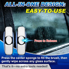 Water Repellent & Anti-Fog Glass Brush Kit with Towels | Hydrophobic Rain Repellent & Defogger for Car Glass Windshield Windo