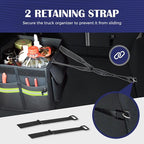 Coverado Trunk Organizer for Car- Nappa Leather Trunk Organizer for SUV with Lid, 30L Multi Collapsible Car Storage Organizer F