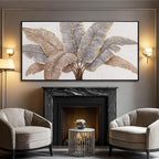 CHUDANHAO Botanical Wall Art Vintage Pictures Wall Decor Grey and Gold Photo Prints Line Wall Hangings 24"x48" Canvas Decorat