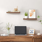 Heimlove Floating Shelves for Wall,16 inchs Shelf for Small Bathroom,Mounted Storage & Display Wood Shelves for Bedroom,Livin