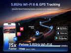 Pelsee S3 Touch 4K Dash Cam Front and Rear, STARVIS 2 Sensor, STARLIT™ Full Color Night Vision, 128GB Card, WiFi 6, ADAS, Das