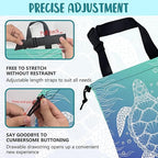 Car Trash Bag Abstract Blue Sea Turtle Hanging Drawstring Car Organizer and Storage Bag with Adjustable Buckle Canvas Garbage Bin for Back Seat or Hanging Headrest Car Decor Road Trip Essentials