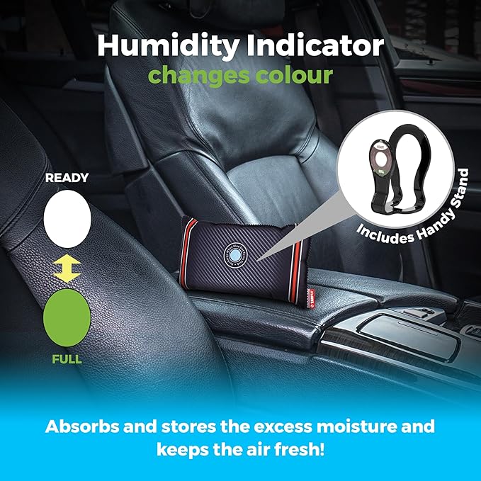 Reusable Car Dehumidifier Bag (XL Pack) Rechargeable Dehumidifier bags for Car, Trucks, and RVs - Prevent Damp & Moisture on