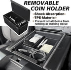 Muslogy Center Console Organizer Compatible with 2020-2025 2026 Chevy Silverado/GMC Sierra 1500 2500HD 3500HD Accessories Storage Insert Box Console Armrest Divider(Jump Seat ONLY) - Upper Organizer