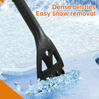 34" Extendable Ice Scraper and Snow Brush for Car Windshield, 360° Rotating (R002)