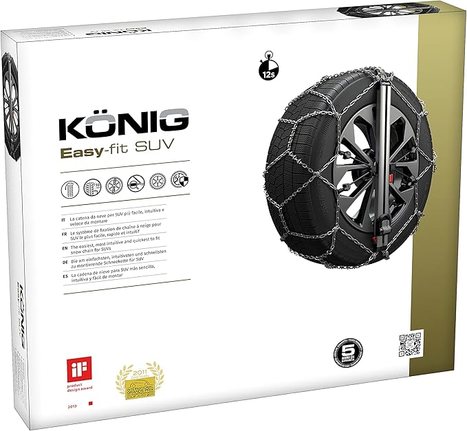 König 2004735250 Easy-FIT SUV 250 - Snow Chains, 2 Pieces