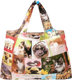 allydrew Large Foldable Tote Nylon Reusable Grocery Bags, 6 Pack