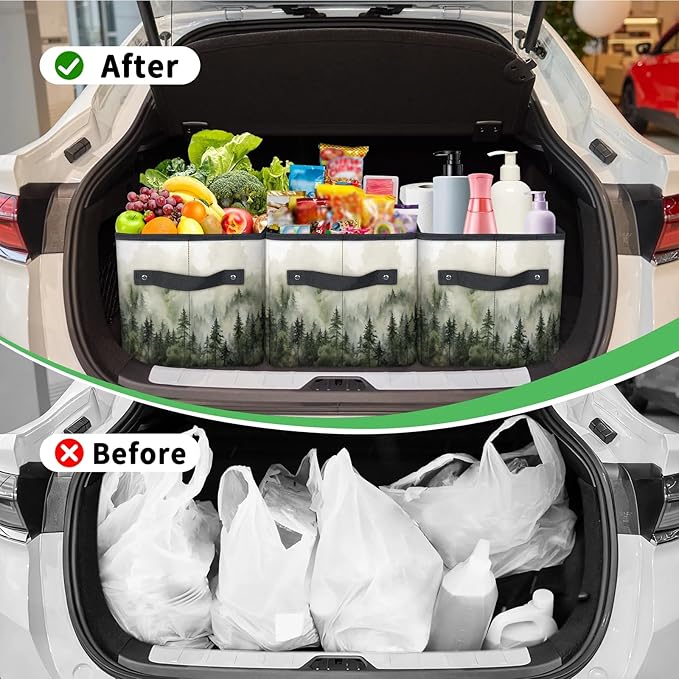 Reusable Grocery Bags Heavy Duty Shopping Bags Foldable Large Tote Bags with Long Handles & Hard Bottom