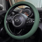 PINCTROT Nappa Leather Steering Wheel Cover, Slim Fit No Bulk Design, One Piece Leather with Breathable Perforation, Fit Like