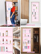 NiHome 35-Pocket Large Capacity Door Cup Organizer Fit for Stanley Tumblers 30oz, 40oz, Door Hanging Water Bottle Storage Dou