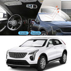 Front Windshield Sun Shade Foldable Car Front Window Sun Shade Windshield Shade Custom Fit for 2019-2024 2025 Cadillac XT4 Block UV Rays Accessories Heat Keep Cooler