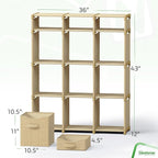 Cube Storage Organizer with Storage Bins Included - The Perfect Closet Organizers and Storage Solution. Includes 12 Storage C