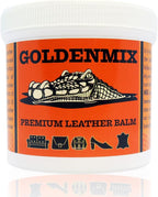 GOLDENMIX Beeswax Leather Care Balm - Protector, Conditioner, Polish, Cleaner, and Waterproofing Cream for Shoes, Boots, Car 