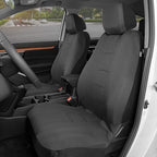 carXS Seat Covers for Cars, Solid Gray Two-Tone Car Seat Covers with Matching Back Seat Cover, Made to Fit Most Auto Truck Va