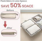 Compression Packing Cubes for Travel, Set of 10 Expandable Luggage Organizers with Shoe Bag, Lightweight Water-Resistant Suit