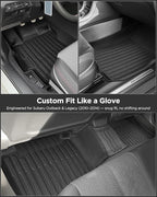 Car Floor Mats for Subaru Outback 2010-2014: All Weather Car Accessories for Outback & Legacy Sedan Mats 2014 2013 2012 2011 2010, Custom fit Front & 2nd Row 3PCS Protection