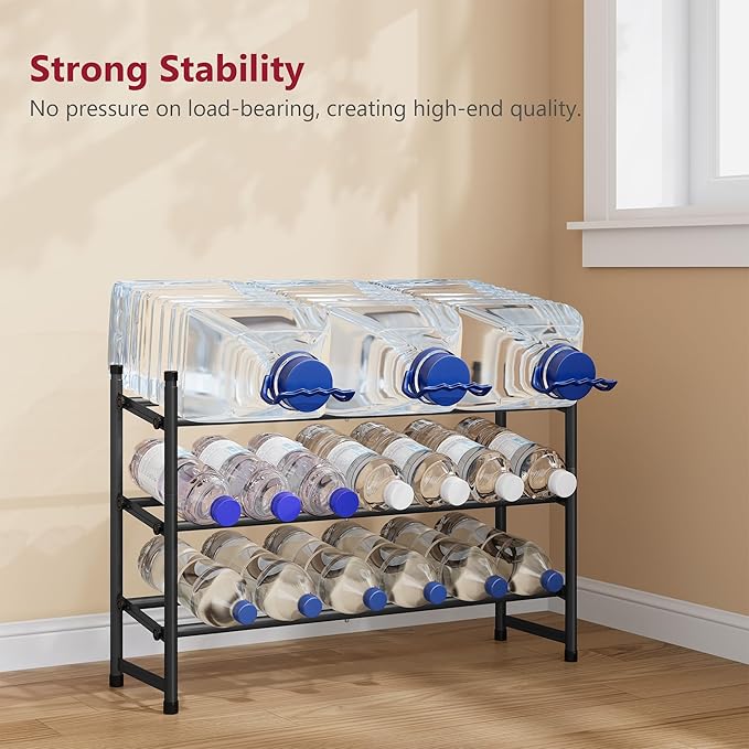 Tajsoon Expandable Shoe Rack for Closet 3 Tier, 28“-41“Adjustable & Stackable Shoe Shelf Storage, Metal Shoe Rack Organizer f