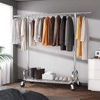 HOKEEPER Clothing Racks Heavy Duty Clothes Rack Adjustable Garment Rack for Hanging Clothes, Portable Coat Rack with Lockable