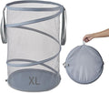 Seiritex Mesh Popup Laundry Hamper 115L Collapsible Laundry Basket Extra Large Capacity Foldable Clothing Storage Basket with