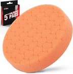 Orange Polish Pad, Buffing Polishing Pads, 1Pc 5.5 Inch Face for 5 Inch 125mm Backing Plate Compound Buffing Sponge Pads for Car Buffer Polisher Compounding, Polishing and Waxing