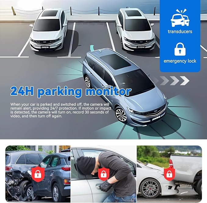 4K DashCam for Cars,4 Channel Car Dash Cam Front and Rear Inside with Voice Control,5G WiFi GPS, Night Vision, G Sensor, WDR,