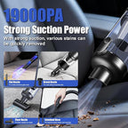 Car Vacuum Portable Cordless-19000 Pa 4 in 1 Handheld Vacuum Cordless Brushless Motor with LED Light and Multi-Nozzles, One-T