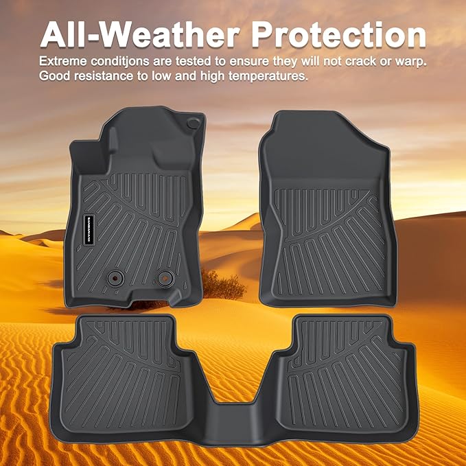 TPE Floor Mats for 2024 2025 2026 Subaru Crosstrek All Weather Car Floor Liners Fit Toyota Corolla Accessories Black