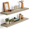 Marsmiles Floating Shelves | 36 Inch Grey Wood Wall Shelves Set of 2 | 9.3 Inch Deep Rustic Reclaimed Wood Shelves for Room W