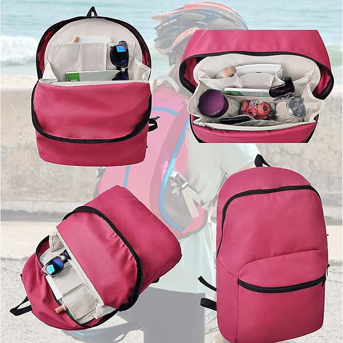 Vercord Backpack Organizer Insert Liner Hanging Travel Bag in Bag with Many Pockets