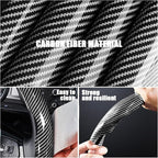 Car Steering Wheel Cover, 3 Piece Bright Carbon Fiber Steering Wheel Covers, Non-Slip Steering Wheel Cover Protector, Great Grip, Universal Car Accessories Decoration for 14.5-15 inch (Silver)