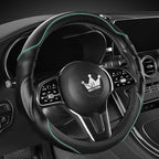 HighnessHwoo 3D Car Steering Wheel Cover Comfort Grip Massage Sporty Anti-Slip Carbon Fiber Faux Leather for F150, Trucks, Je