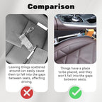 2PCS Car Seat Gap Filler Organizer, Multifunctional Seat Side Gap Filler Between Seat and Console, with Organizer & Hook Function for Avoiding Dropped Items, Universal Fits (Gray)